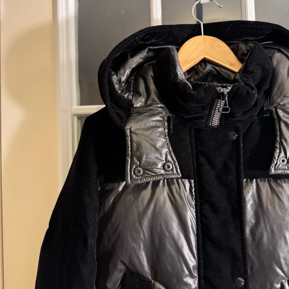 Marc New York black down/velvet puffer - Picture 5 of 13